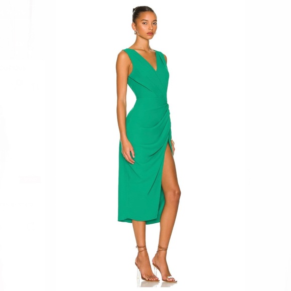 Amanda Uprichard Pomona Dress in Dark Green Size XS from REVOLVE - Picture 2 of 7